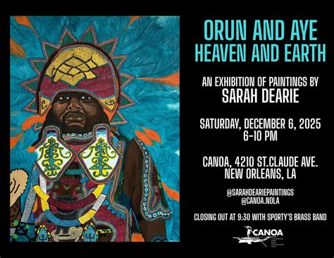 Orun and Aye, an Exhibition of Paintings by Sarah Dearie, 4210 St ...