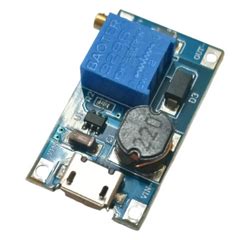 2A Step-up MT3608 2V-24V DC-DC Boost Converter Module with Micro USB P ...