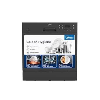 Midea 8 Place Setting Countertop Dishwasher, 6 Wash Programs, Intensive ...