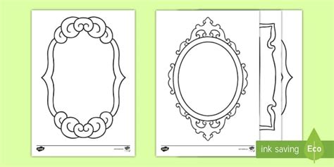Hand Mirror Template | Mirror Resources | Twinkl