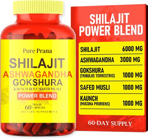 Amazon.com: Dynamic Vitality Shilajit Ashwagandha Gokshura Supplement ...