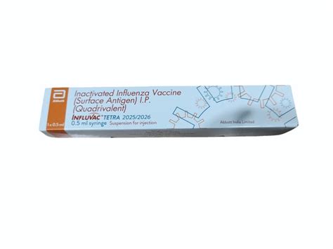 Buy Influvac Tetra 2025/2026 Vaccine Pfs Injection 0.5 ml online | Uses ...