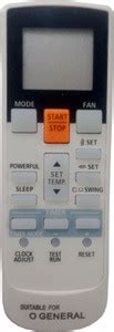 Haimac AC Remote No. 107, Compatible with Remote Control O GENRAL ...