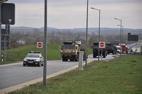 Paratroopers travel through allied countries in convoy from Italy to ...