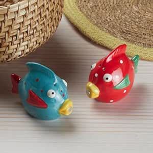 Kookee Ceramic Salt and Pepper Shakers Set with Tray – Elegant Namak ...