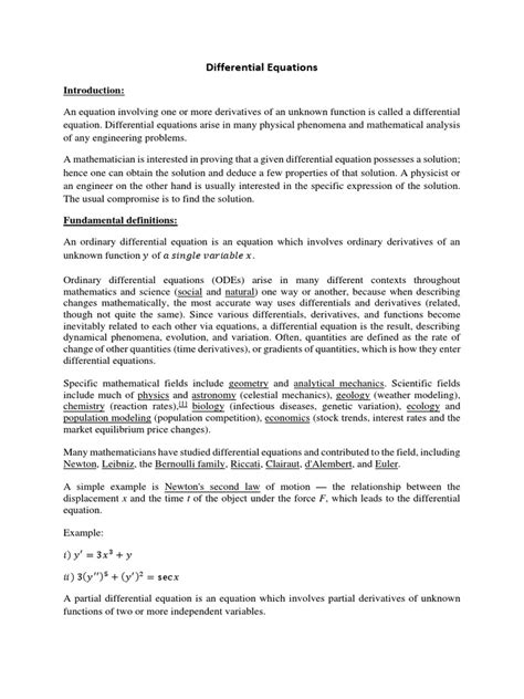 Differential Equations Method First Order 的图像结果