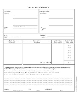 Fattura Proforma Pdf - Fill Online, Printable, Fillable, Blank | pdfFiller