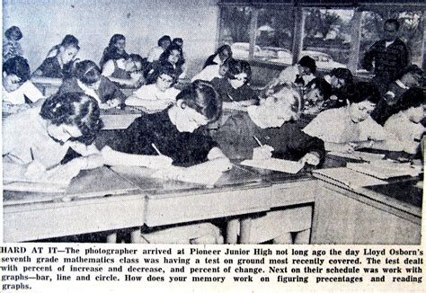History of Walla Walla Public Schools: Pioneer Junior High ~ 1950's-1960's