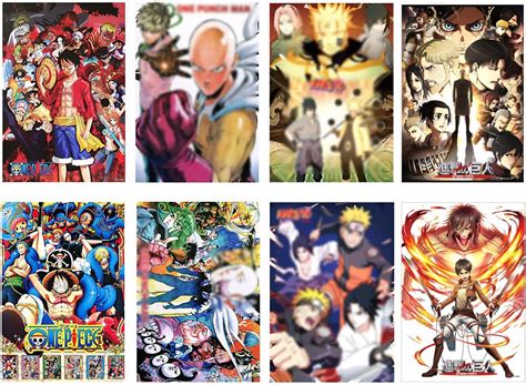 Buy Toomilki Assorted Anime Manga Posters Pack of 4 Hit Anime Theme ...