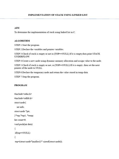 Implementation of Stack Using Linked List by Jeny's 的图像结果