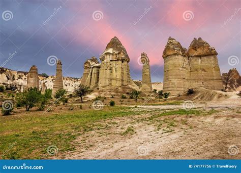 Turkey, Cappadocia, Landscape, Goreme National Park Stock Photo - Image ...