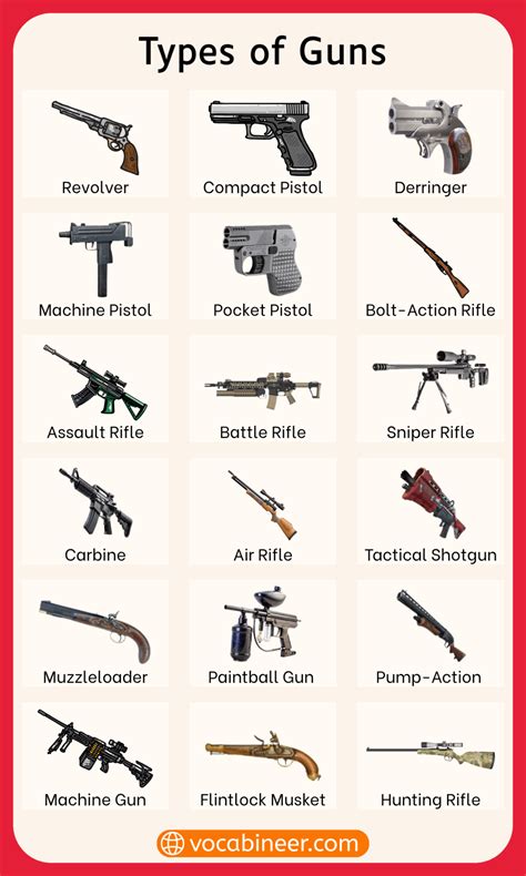 Different Types of Guns with their Pictures