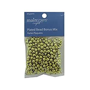 Gold Colored Plastic Beads, 30 Grams - Case of 30 : Amazon.in: Home ...
