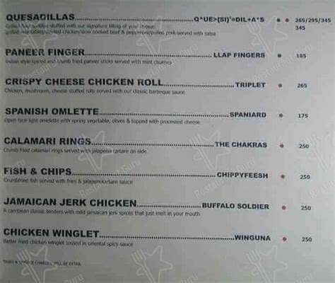 Menu at Big Bang Theory Bar and Kitchen, Chennai
