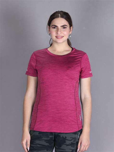 Durable and Stylish Maroon Activewear T-Shirts for Women – LYRA