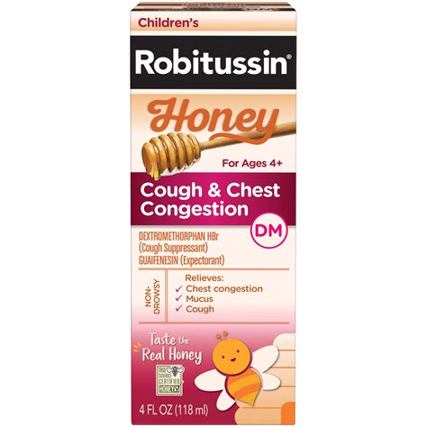 Children's Robitussin Honey Cough & Chest Congestion Dm, Children's ...