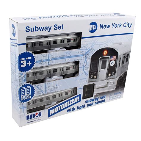 New York MTA New York City 3 Pc. Battery Operated Train Set with Track ...