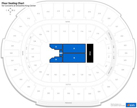 Smoothie King Center Seating Chart at Mark Cox blog