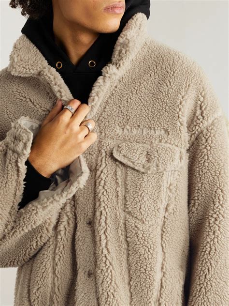 Balenciaga - Oversized Fleece Jacket - Brown Balenciaga