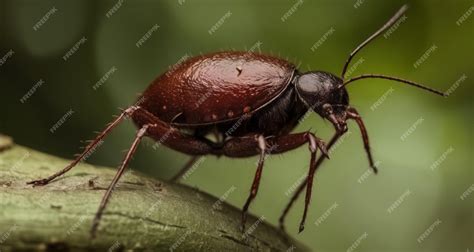 Premium Photo | A closeup of a vibrant red and black beetle on a leafy ...