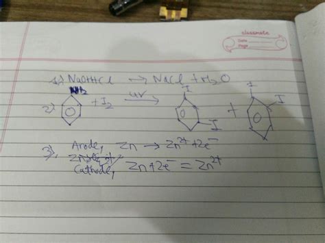 give one example each for the following reactions 1.displacement ...