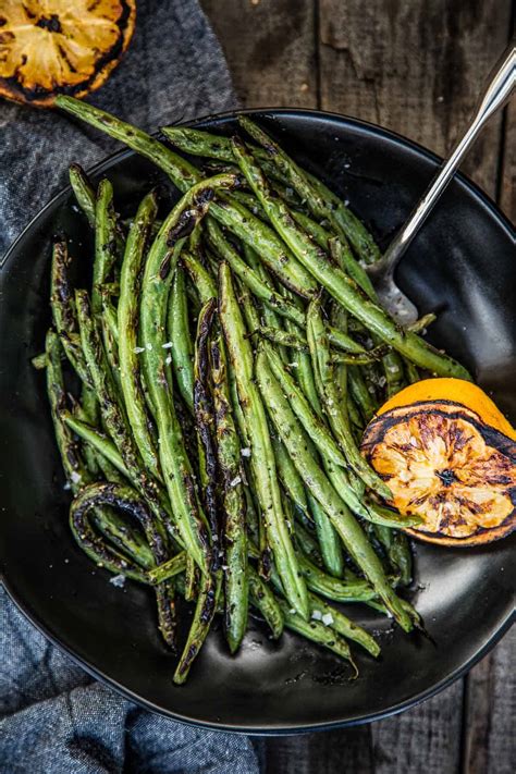 Easy Grilled Green Beans with Lemon Recipe - Ditch The Foil - Vindulge