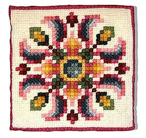 Candamar Designs Country Floral Quick Point Needlepoint Pillow Kit, 14 ...