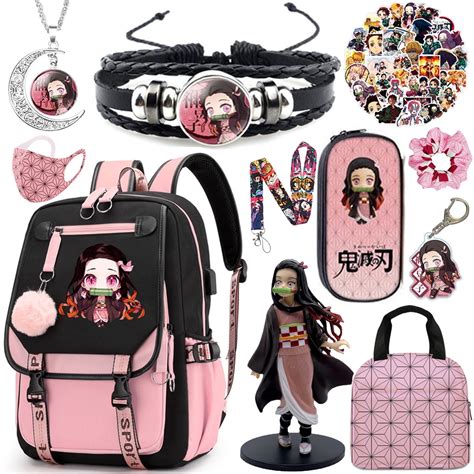 11pcs Demon Slayer Nezuko Book Bags School Backpacks kit - Walmart.com