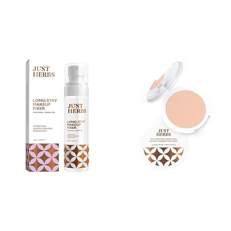 Just Herbs Long Stay Non Sticky Makeup Fixer & Just Herbs Oil Control ...