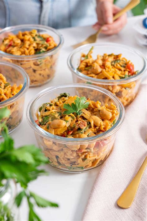 High-Protein Vegan 'Marry Me Pasta' (Meal-Prep) | plantbaes