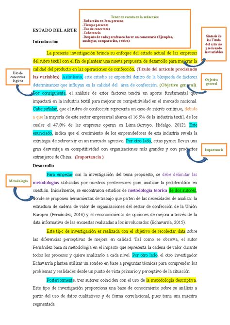 EJEMPLO DE ESTAD DEL ARTE - ESTADO DEL ARTE Introducción La presente ...