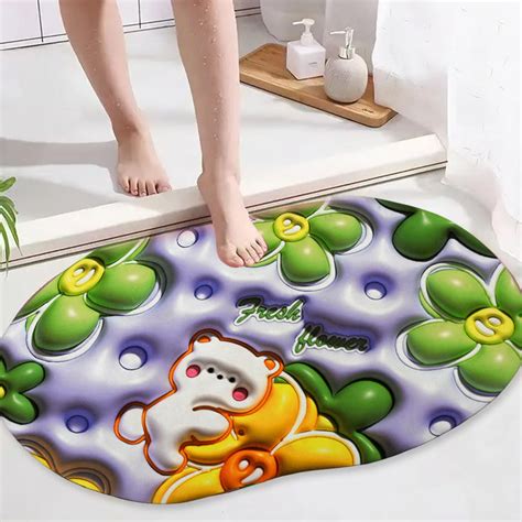3D Visual Anti-Slip Absorbent Mat New Soft Super Absorbent Floor Mats ...