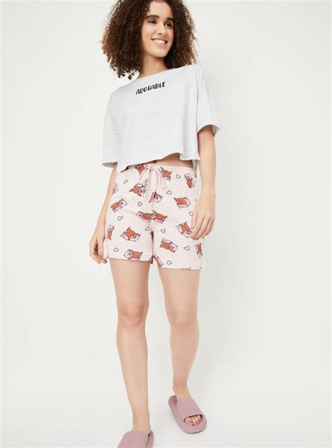 Buy Women Printed Shorts Set Online at just Rs. 599.0 - 1000014255165 ...