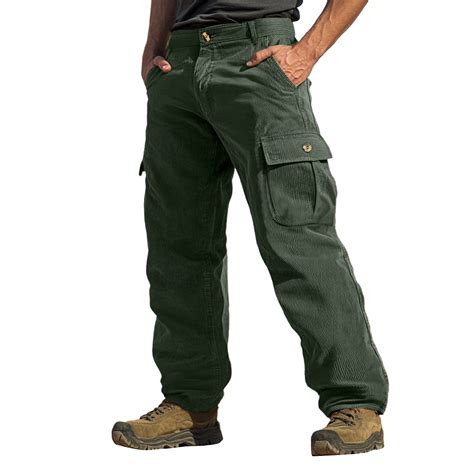 ADSSDQ Men's Corduroy Casual Cargo Pants Relaxed Fit Lightweight ...