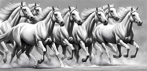 Seven Horses Painting: Unveiling Elegance, Power, and Prosperity in Art ...