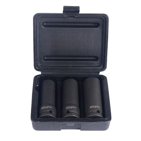 1/2" DR. Impact Extractor Wheel Lug Socket Set (3 PC) - 17,19 & 21MM ...