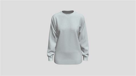Women Crew Neck Sweater - Buy Royalty Free 3D model by najdmie [fc1ef27 ...
