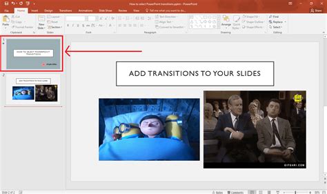 PowerPoint Transitions Setting 的图像结果