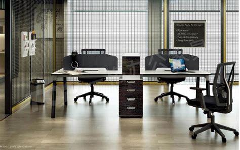 屏风办公桌椅组合简约现代办公家具职员办工桌工字型两人位 - 办公用品 办公文具