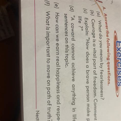 What do you mean by fearlessness defin - Brainly.in