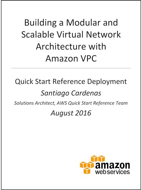 Amazon VPC Architecture (AWS Quick Start) eBook : Whitepapers, AWS ...