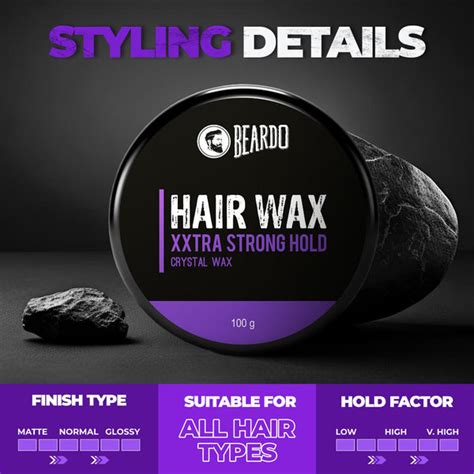 Beardo Hair Wax XXTRA STRONGHOLD Crystal Wax for Ultimate Styling ...