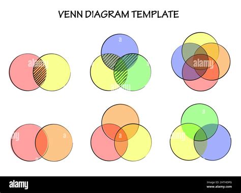 Schéma venn. Modèle d'infographie dessiné à la main. Illustration ...