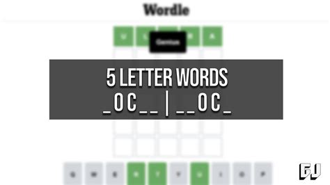 Wordle Hint - 5 Letter Words with OC in the Middle | Gamer Journalist