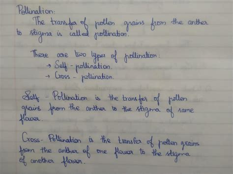 What is meant by pollination? Name and differentiate between the two ...