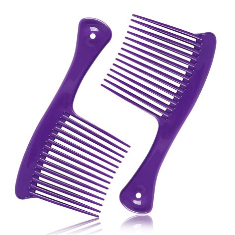 Amazon.com : 2 Pack Wide Tooth Detangling Comb, Salon Shampoo Comb for ...