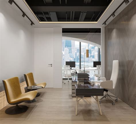 450平办公室装修效果图-办公室空间设计-服务项目-卓创建筑装饰