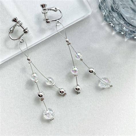 序奏 － イントロダクション ワイヤー×オーロラ ピアス/イヤリング シルバー | comodo