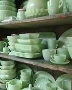 Image result for Green Glass Antique Dishes