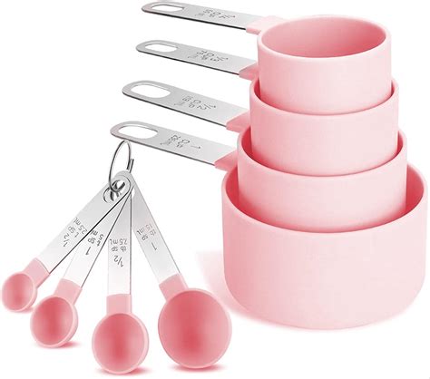 8 Pcs Messlöffel Set,Klassische Cup Messbecher Set,Cup Messbecher ...